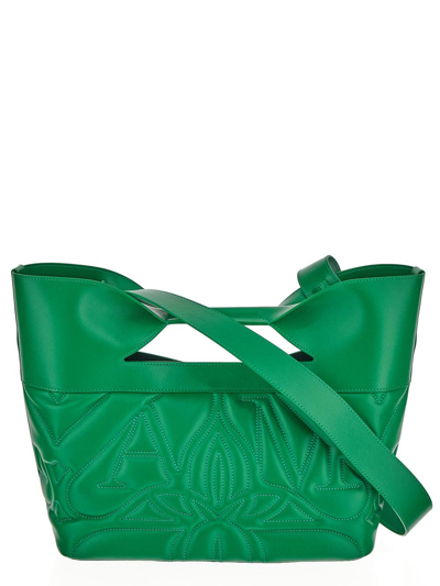 Shop Alexander Mcqueen The Bow Bag In Green
