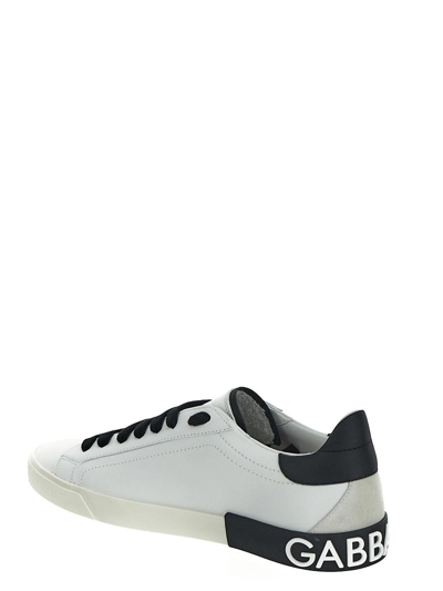 Shop Dolce & Gabbana Portofino Vintage Sneakers In White