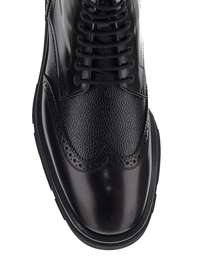 Shop Alexander Mcqueen Textured Boot In Black