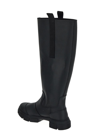 Shop Ganni Country 50mm Knee-high Boots In Black