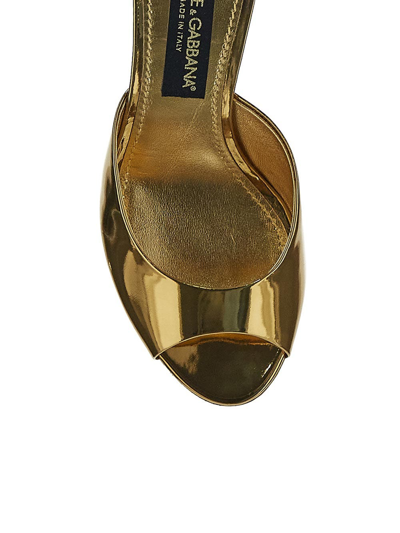 Shop Dolce & Gabbana Mule In Gold