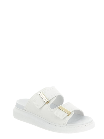 Shop Alexander Mcqueen Hybrid Slide In Ivory