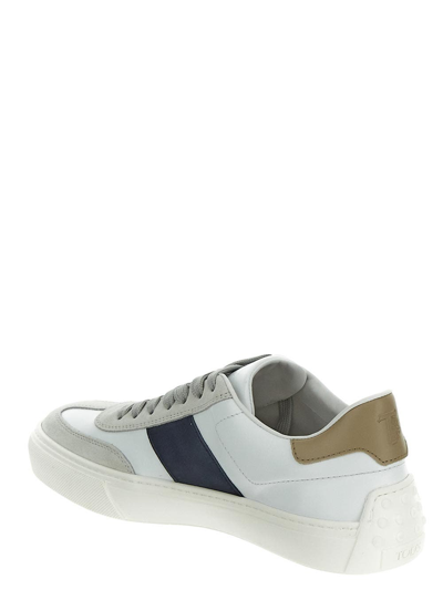 Shop Tod's Tabs Sneakers In White