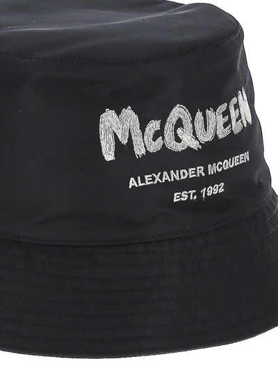 Shop Alexander Mcqueen Graffiti Logo Bucket Hat