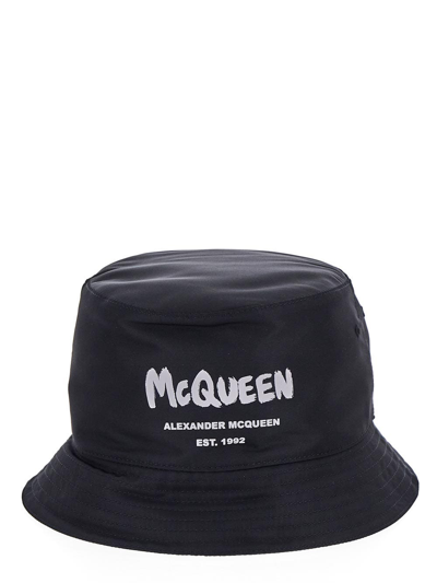 Shop Alexander Mcqueen Graffiti Logo Bucket Hat