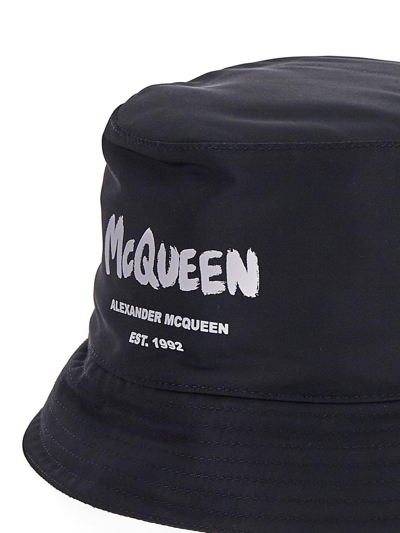 Shop Alexander Mcqueen Graffiti Logo Bucket Hat