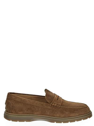 Shop Tod's Slipper Loafers In Brown