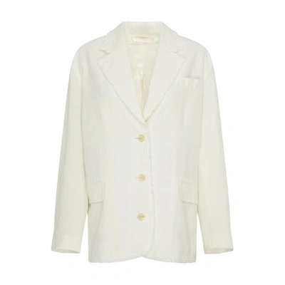 Shop Acne Studios 3 Buttons Jacket In Warm_white