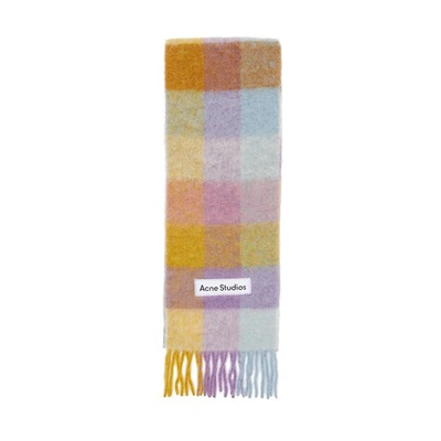 Shop Acne Studios Vally Scarf In Violet_yellow_blue