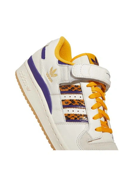 Shop Adidas Originals Forum 84 Low Sneaker In Off White/ Gold/ Cream White