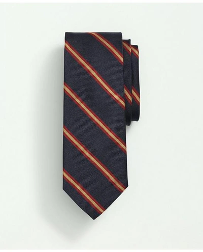 Shop Brooks Brothers Silk Mini Bb#2 Rep Striped Tie | Navy | Size Regular