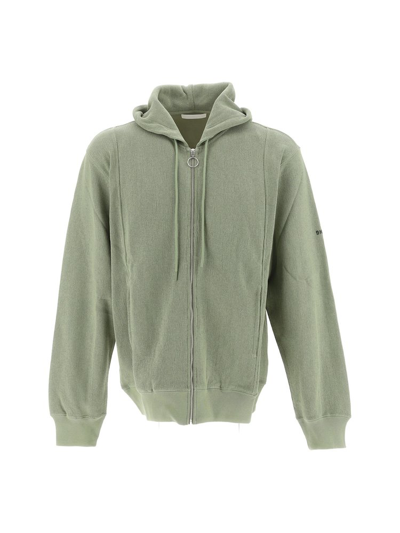 Shop Helmut Lang Long Sleeved Hooded Jacket In Green