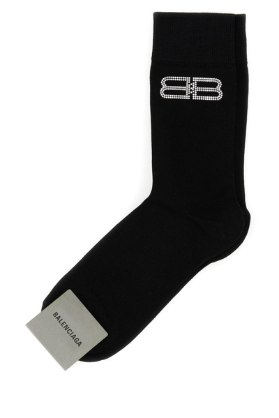 Shop Balenciaga Bb Icon Socks In Black