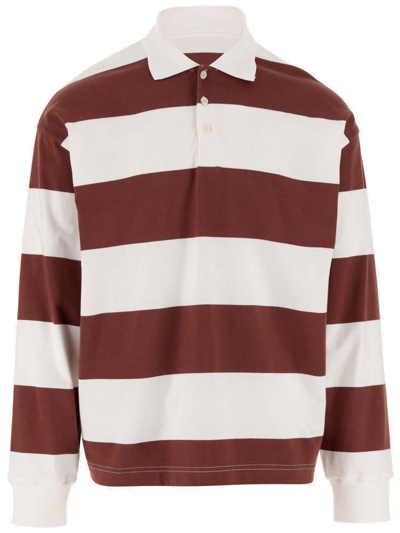 Shop Apc A.p.c. Striped Polo Shirt In Transparent