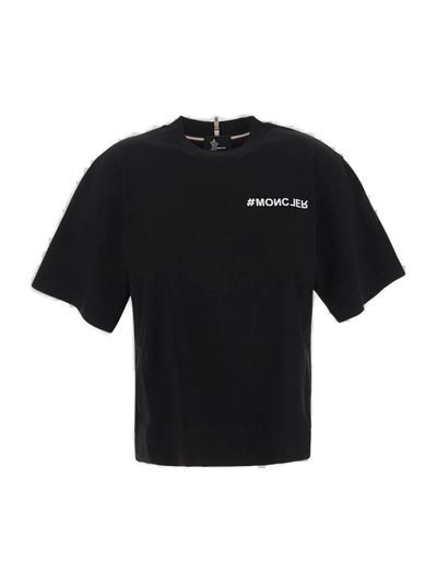 Shop Moncler Grenoble Logo Printed Crewneck T In Black