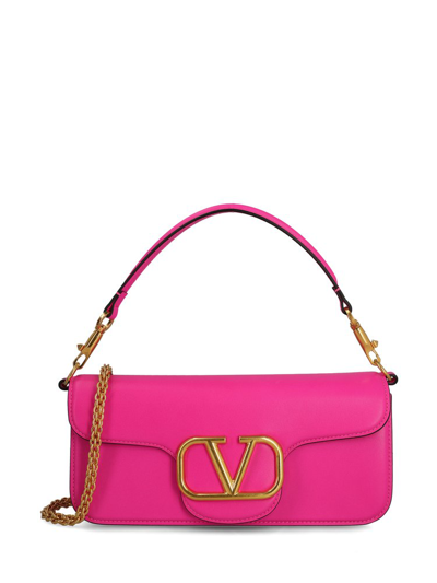 Shop Valentino Locò Foldover Top Shoulder Bag In Pink