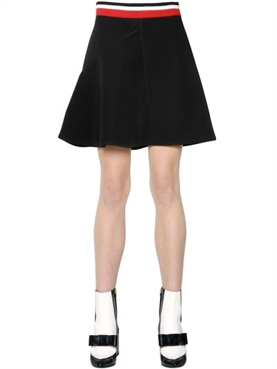 Shop Marni Ribbed Stretch Jersey Skirt In Black