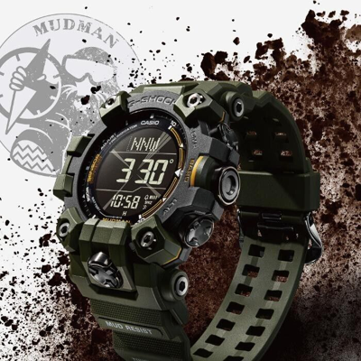 Pre-owned Casio G-shock Master Of Mudman Triple Sensor Model Gw-9500-3jf Watch Japan