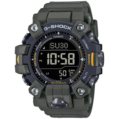 Pre-owned Casio G-shock Mudman Gw-9500-3jf Master Of Carbon Core Atomic Solar Men Watch