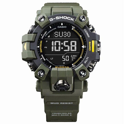 Pre-owned Casio G-shock Mudman Gw-9500-3jf Master Of Carbon Core Atomic Solar Men Watch