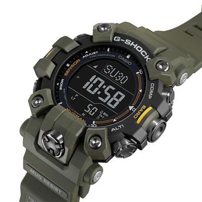 Pre-owned Casio G-shock Mudman Gw-9500-3jf Master Of Carbon Core Atomic Solar Men Watch