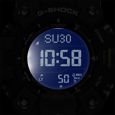 Pre-owned Casio G-shock Mudman Gw-9500-3jf Master Of Carbon Core Atomic Solar Men Watch