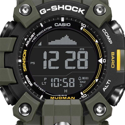 Pre-owned Casio G-shock Mudman Gw-9500-3jf Master Of Carbon Core Atomic Solar Men Watch