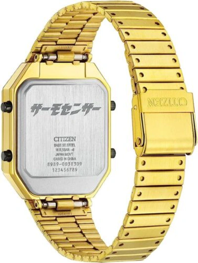 Pre-owned Citizen Jg2122-60w Record Label Gold Chronograph Watch Men Box