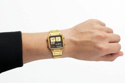 Pre-owned Citizen Jg2122-60w Record Label Gold Chronograph Watch Men Box