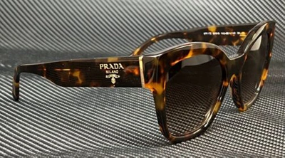Pre-owned Prada Pr 17zs Vau6s1 Brown Tortoise Women's 54 Mm Sunglasses
