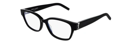 Pre-owned Saint Laurent Sl M35 002 Black Eyeglasses In Clear