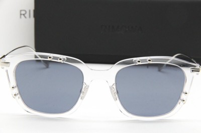 Pre-owned Rimowa Rw 40010u 26v Transparent Silver Authentic Sunglasses W/case 51-22 In Blue