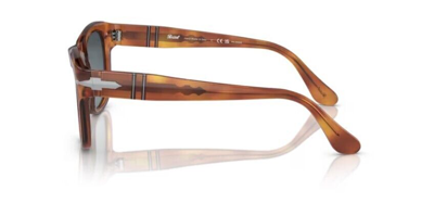 Pre-owned Persol 0po3313s 96/s3 Terra Di Siena/light Blue Gradient Polarized Sunglasses In Light Blue Gradient Dark Polarized
