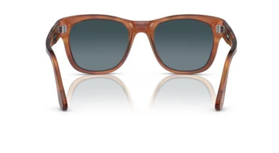 Pre-owned Persol 0po3313s 96/s3 Terra Di Siena/light Blue Gradient Polarized Sunglasses In Light Blue Gradient Dark Polarized