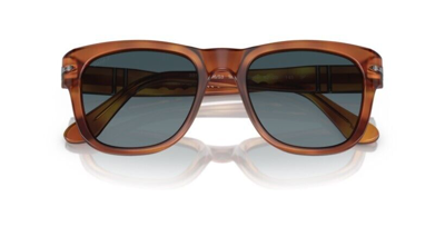 Pre-owned Persol 0po3313s 96/s3 Terra Di Siena/light Blue Gradient Polarized Sunglasses In Light Blue Gradient Dark Polarized