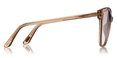 Pre-owned Tom Ford Ft0844 Ani Sunglasses Cat Eye 58mm & Authentic In Gradient Brown Mirror