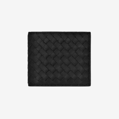 Shop Pre-owned Bottega Veneta Bi-fold Wallet Black