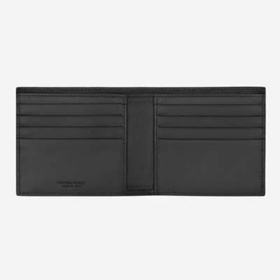 Shop Pre-owned Bottega Veneta Bi-fold Wallet Black