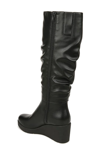 Shop Soul Naturalizer Aura Wedge Knee High Boot In Black Tumbled Synthetic