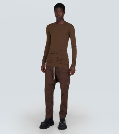 Shop Rick Owens Jersey T-shirt In Brown