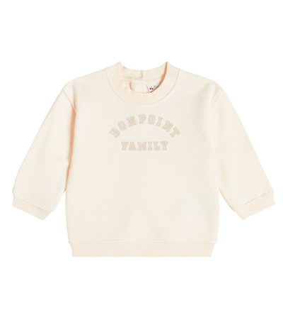 Shop Bonpoint Baby Dahlia Cotton Fleece Sweatshirt In Pink