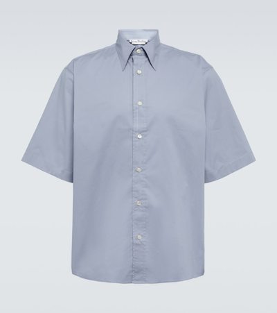 Shop Acne Studios Cotton-blend Poplin Shirt In Blue