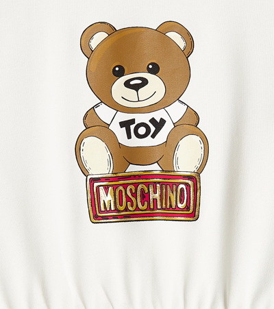 Shop Moschino Teddy Bear Cotton-blend Sweatshirt In White