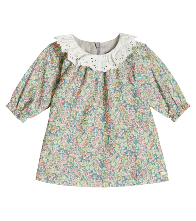 Shop Tartine Et Chocolat Baby Floral Cotton Dress In Multicoloured