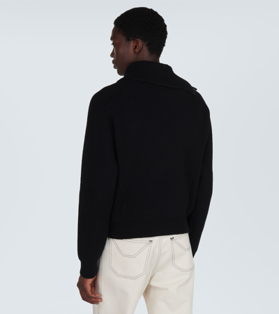 Shop Jacquemus La Maille Vega Wool-blend Sweater In Black