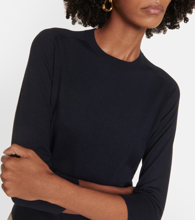 Shop Loro Piana Cashmere Sweater In Blue