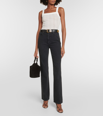 Khaite Oylan Jersey Tank Top In White
