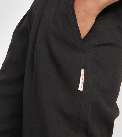 Marni Virgin Wool Straight Pants In Black