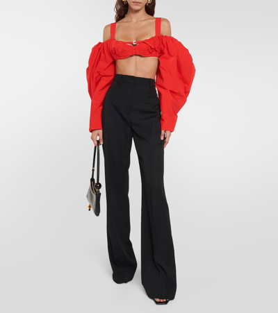 Shop Jacquemus Le Haut Crinoline Bra Top In Red