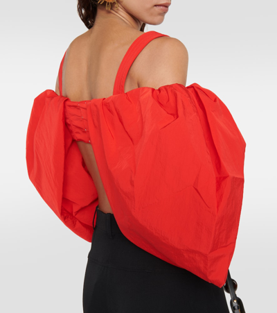 Shop Jacquemus Le Haut Crinoline Bra Top In Red